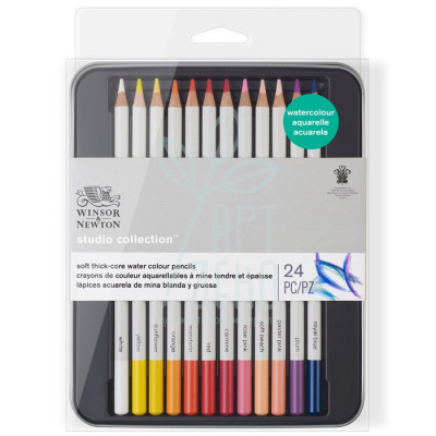 Набір олівців акварельних Watercolour pensil tin, в металевій коробці, 24 шт., W&N