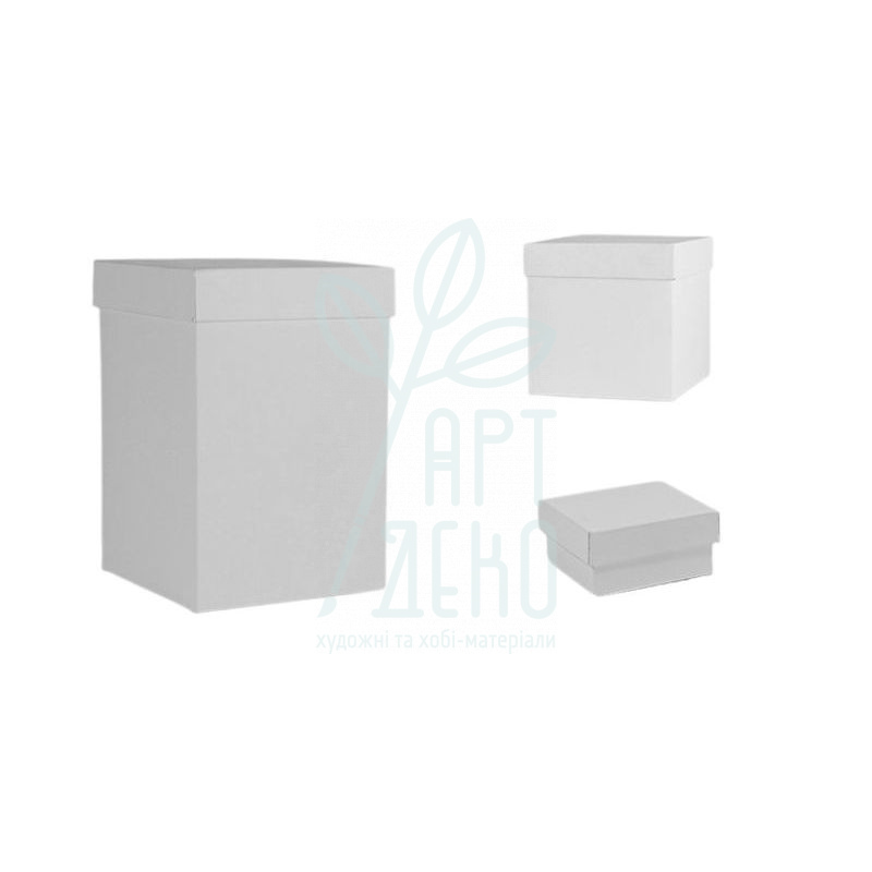 Коробка декоративна, біла, 8х8 см, Україна