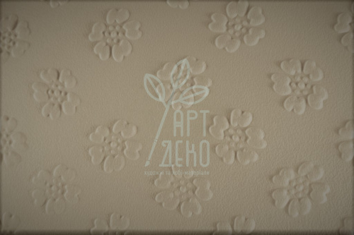 Папір текстурований, тиснений "Квіти 2", бежевий, 11х15 см, Україна