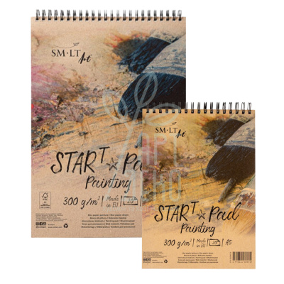 Альбом для змішиних технік STAR T Mixed media, спіраль, 300 г/м2, 20 л., SMILTAINIS Альбом для змішиних технік STAR T Mixed media, спіраль, 300 г/м2, 20 л., SMILTAINIS
