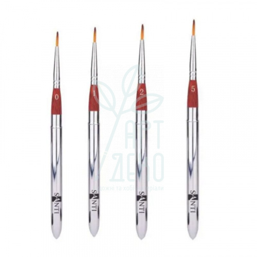 Пензель Синтетика кругла Travel, к.р., Santi 