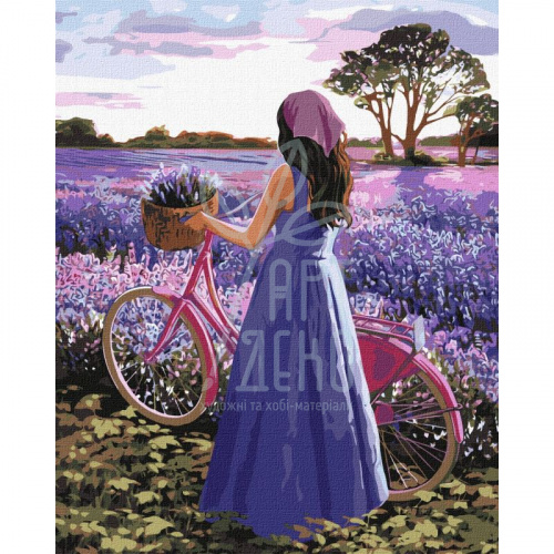 Набір для розпису за номерами "Лавандове натхнення", 40х50 см, Ідейка 