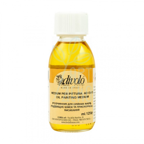 Медіум лесувальний для олійних фарб, 125 мл, Divolo