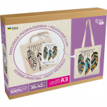 Набір екосумка-розмальовка "Золоте пір'я", бавовна, 38х42 см, ROSA Talent