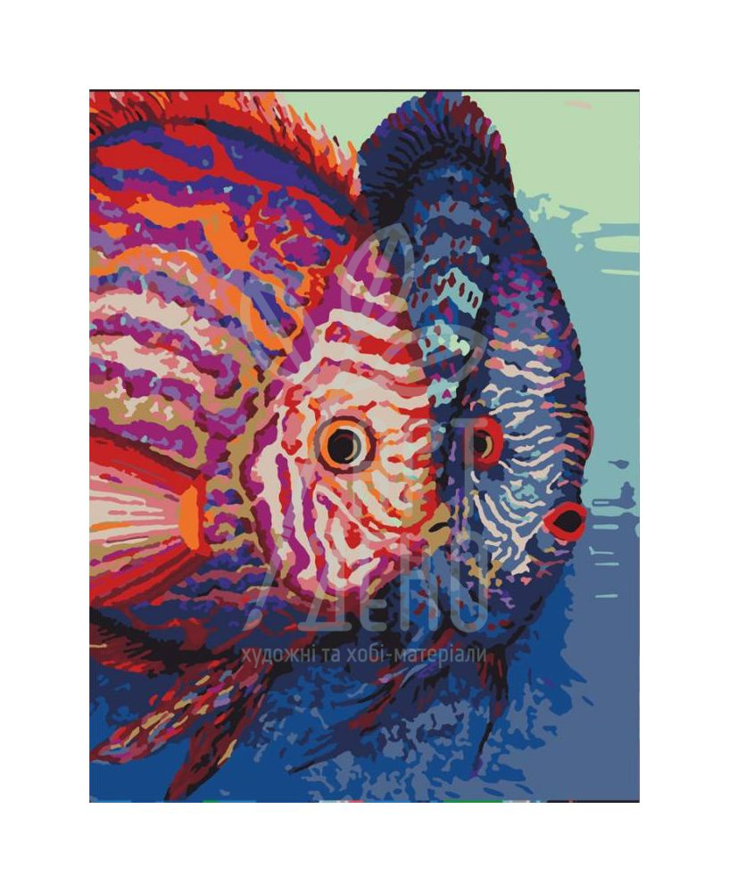 Набір для розпису за номерами "Риби", 35х45 см, ROSA START