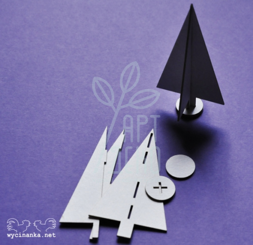 Чипборд 3D "Ялинка"№1, Wycinanka