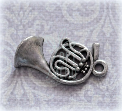 Підвіска металева "Духова труба", античне срібло, 11х22 мм, Scrapberry's