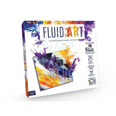 Набір для творчості "Fluid ART", 6 фарб х 30 мл, полотно 31х31 см, Україна