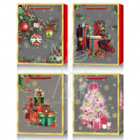 Пакет подарунковий "Святкові дарунки", 32х43х12 см, Україна