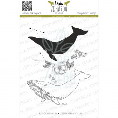 Набір з 5-ти штампів "Заквітчаний кит", 10х15 см, Україна