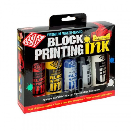 Набір чорнил для ліногравюри Premium Основні кольори, 5х100 мл, ESSDEE