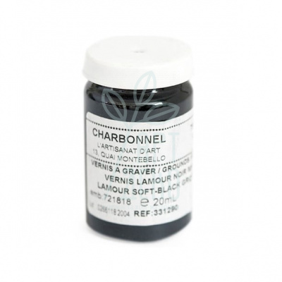 Грунт офортний м'який Charbonnel Lamour Soft Black Ground, 20 мл, чорний, Lefranc