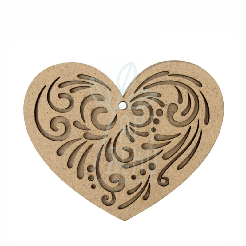 Набір заготовок "Серце 3D ажурне 2", ДВП, 10х8 см, 2 шт, ROSA Talent