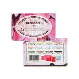 Набір акварельних фарб Watercolors, в еко-коробціі, кювети, 12 кол., Renesans