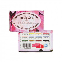 Набір акварельних фарб Watercolors, в еко-коробціі, кювети, 12 кол....