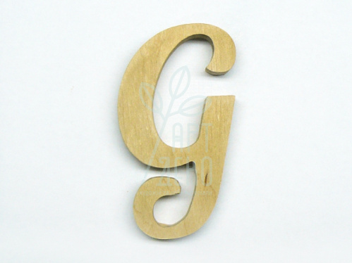 Літера "G", вільха, 6х11 см, Україна