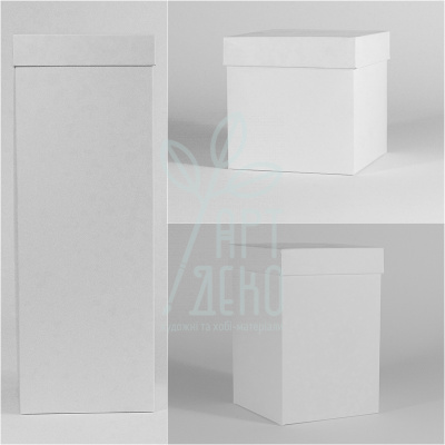 Коробка декоративна, біла, 12х12 см, Україна