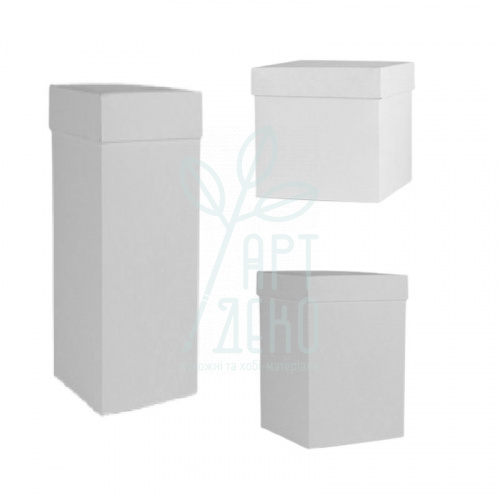 Коробка декоративна, біла, 12х12 см, Україна