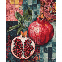 Набір для розпису за номерами "Червоний гранат", 40х50 см, Ідейка