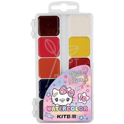 Набір акварельних фарб "Hello Kitty", 10 кол, Kite
