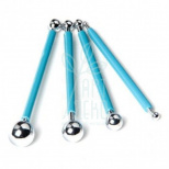 Набір стеків-кульок металевих, двосторонні, 4 шт, Китай