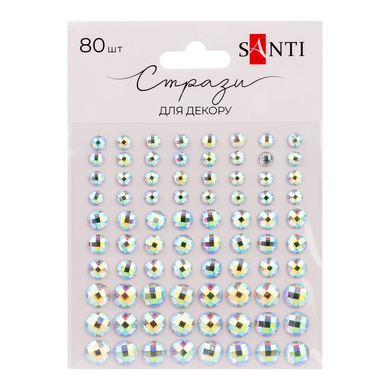 Набір страз самоклеючих, хамелеон, 80 шт, Santi