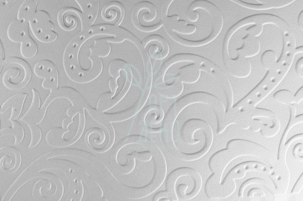 Папір текстурований, тиснений "Орнамент 6", білий, 13х18 см, Україна