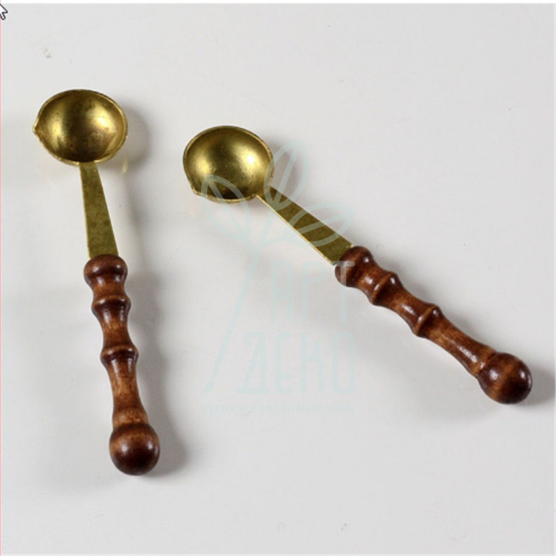 Ложка для сургуча, дерев'яна ручка, 9,5 см