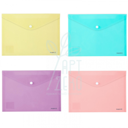 Папка пластикова на кнопці Pastelini, А5 (14,8х21 см), Axent