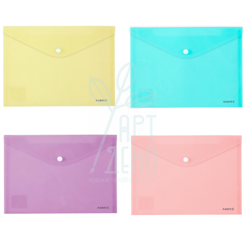 Папка пластикова на кнопці Pastelini, А5 (14,8х21 см), Axent