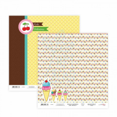 Папір для скрапбукінгу, двосторонній "Cake delicious" 1, 30х30 см, 200 г/м2, ROSA Talent Папір для скрапбукінгу, двосторонній "Cake delicious" 1, 30х30 см, 200 г/м2, ROSA Talent
