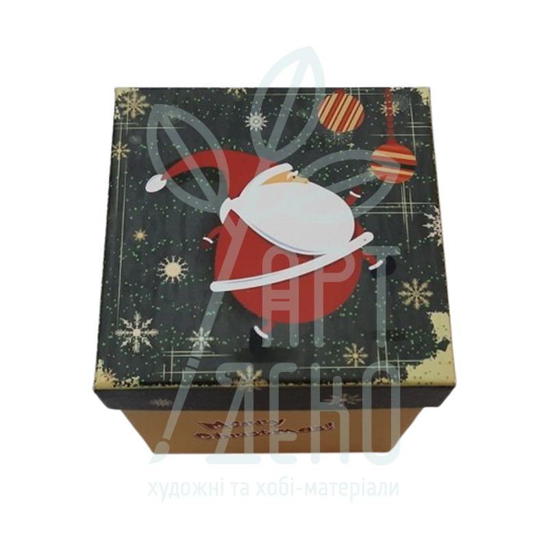 Коробка подарункова "Пузатий Санта", 11,5x11,5x11,5 см, Україна