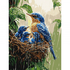 Набір для розпису за номерами "Весняний дощ", 30х40 см, Ідейка