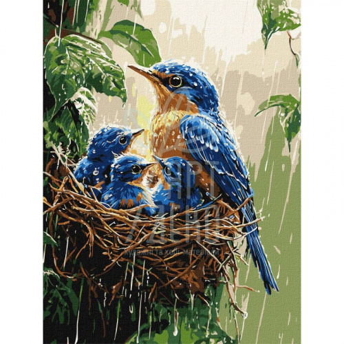 Набір для розпису за номерами "Весняний дощ", 30х40 см, Ідейка