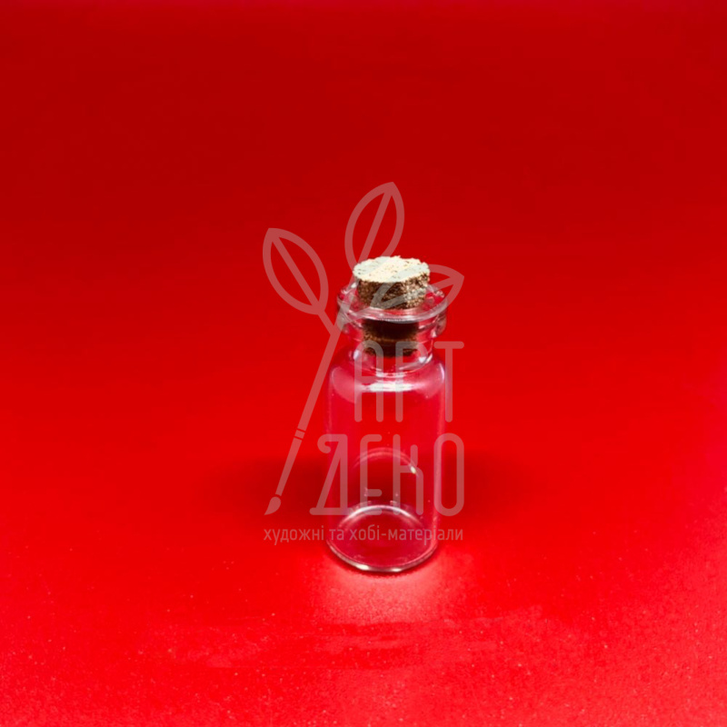 Пляшечка скляна з пробкою, 16х35 мм, 4 мл