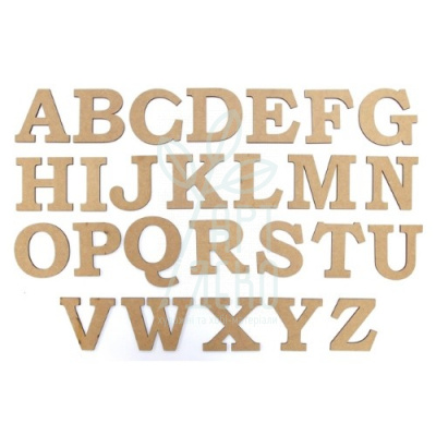 Літери англійського алфавіту "A-Z", МДФ, висота 3 см, ROSA
