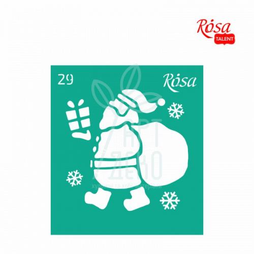 Трафарет багаторазовий самоклеючий, №29, серія "Новий рік", 9х10 см, ROSA Talent