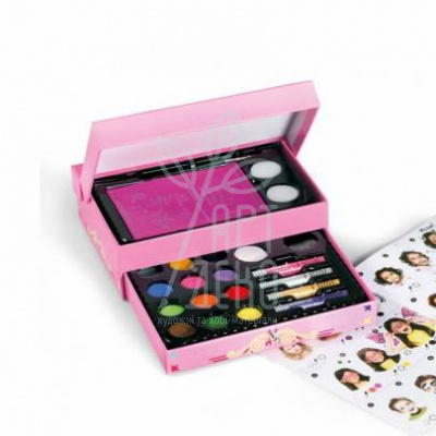 Набір фарб для гриму Gift set girls, 14 кольорів, 4 олівця, пензель, 2 спонжа, трафарет, Snazaroo