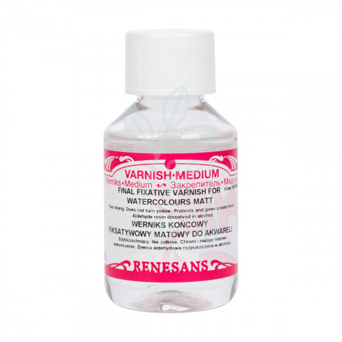 Лак фінішний для акварелі, матовий, 100 мл, Renesans