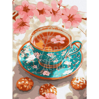 Набір для розпису за номерами "Вишневий чай", 30х40 см, Ідейка