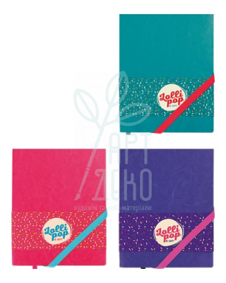 Блокнот діловий Lollipop Logo 2U, клітинка, штучна шкіра, А5, 96 л., Buromax