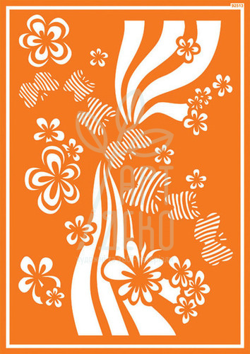 Трафарет-самоклейка багаторазовий для текстилю Javana, А4 (21х29,7 см), Сила квітів, Kreul