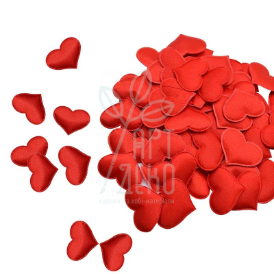 Набір декоративних сердечок, 5,5 см, 4 шт, Китай