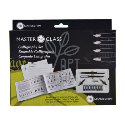 Набір для каліграфії, Masterclass Set (2 ручки, 4 пера, 12 картриджів, конвертер), Manuscript Набір для каліграфії, Masterclass Set (2 ручки, 4 пера, 12 картриджів, конвертер), Manuscript