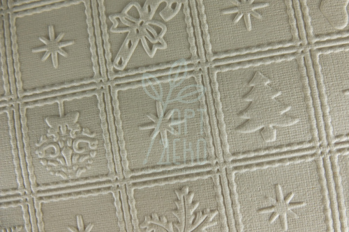 Заготовка для листівок "Новорічний коллаж", бежевий, 15х15 см, Україна