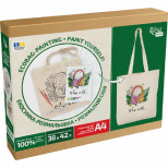 Набір екосумка-розмальовка "Music is Life", бавовна, 38х42 см, ROSA Talent