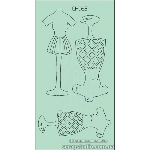 Набір чипбордів "Манекени", 16х8,5 см, Україна