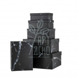 Коробка подарункова "Чорний мармур", Україна