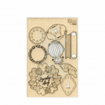 Набір чипбордів для скрапбукінгу "Floral Poem 4", картон, 12,8х20 см, ROSA Talent