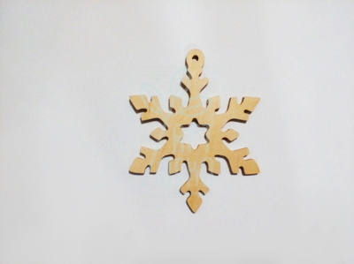 Сніжинка, фанера 6 мм, 11х13,5 см, Україна